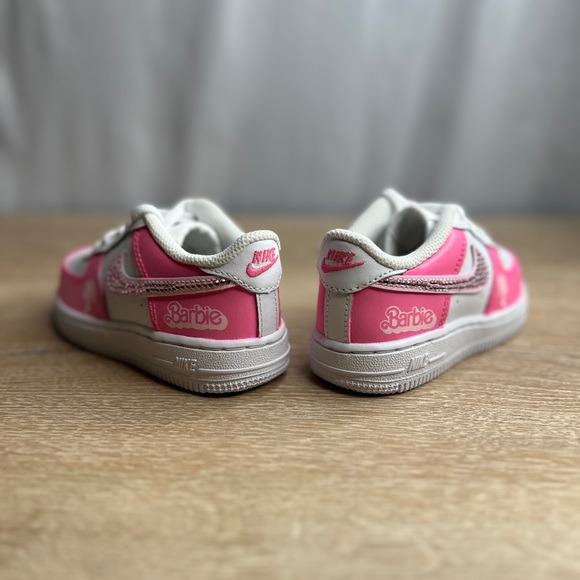 Nike Air Force 1 Custom Barbie Hand Painted Sneakers - Picture 4 of 8